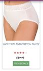 L-10 Wearever Womens Incontinence Underwear Panties Nwt Nip White Pk