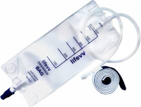 Lifevv 313055137141 600 Ml Urine Drainage Bag With Clear Nephrostomy 24 Inch