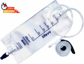 Lifevv 445004787732 600 Ml Urine Drainage Bag With Clear Nephrostomy 24 Inch