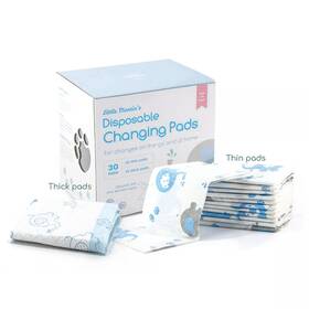 Dbcp-blue30 Little Martins Disposable Changing Pads - 30 Count Leakproof Absorbent Liner