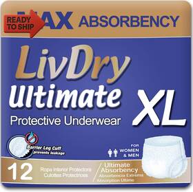 Livdry 313031845886 Ultimate Xl Adult Incontinence Underwear Max Absorbent Diapers Wit