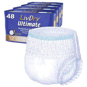 Livdry 892684001271 Adult Incontinence Underwear High Absorbency Xl 48 Count - Fast Ship