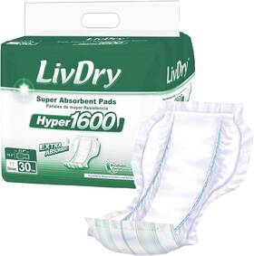 Livdry 892684001721 Incontinence Pads Ultimate Absorbency Bladder Control Liners 30 Count
