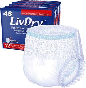 Bd2382 Livdry Adult Incontinence Underwear Extra Absorbency 48ct 2xl