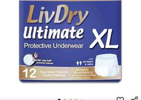 Liv012ul Livdry Ultimate Xl Adult Incontinence Underwear High Absorbency Leak Cuff P