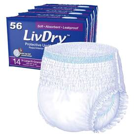 Liv056-zzz-1 Livdry Adult Xl Incontinence Underwear Extra Absorbency Diapers Leak