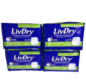 Liv076 Livdry 76 Ct Adult Incontinence Underwear Medium Extra Absorbency Unisex