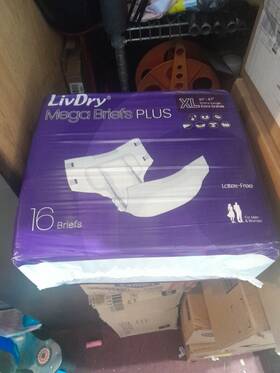 Livmbp048xl Livdry Megabriefs Adult Briefs Incontinence Underwear 16 Ct Size Xl 51 Inch - 67