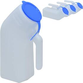 Lmu001 Loyoda 4 Pack - Urinals For Men 1000ml With Glow In The Dark Spill Proof Pop Cap Lid M