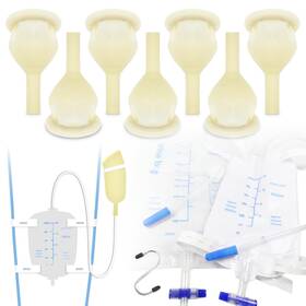 Lp-sunshine 614162656410 Latex Condom Catheter External Selfsealing Set Thick Tube 500ml Leg Bag 1