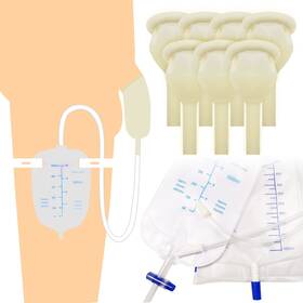 Lp-sunshine 614162656694 Latex Condom Catheter External Self-sealing Set 1 Premium Leg Bag Tubing