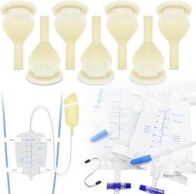 Lpyg 445004897806 Latex Condom Catheter External Self-sealing Set Thick Tube 500ml Leg Bag 1 20
