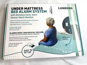 Lunderg 850040724349 Under Mattress Bed Alarm System Wireless Early Alert Sensor Pad/monitor