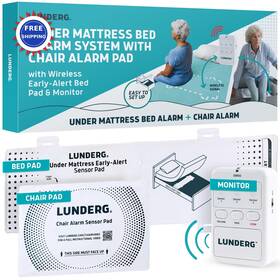 Lunderg 850040724424 Under Mattress Bed Alarm Chair Set Wireless Elderly Adults Early-alert