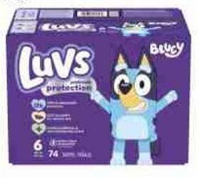 92908288 Luvs Super Diapers - Size 6 74ct