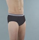 M100-gray-med-3pk Wearever Mens Classic Incontinence Briefs Washable Reusable Bladder 818659021129