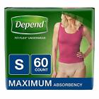 36000479225 M3k6ske4zu Depend Incontinence Underwear For Women Maximum Absorbency Small