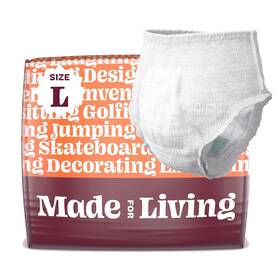 Made For Living 861078359079 Size L 42-50 Inch Incontinence Underwear Women And Men Maximum Absorbency
