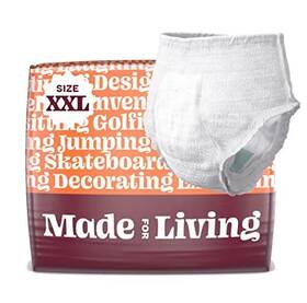 Made For Living 861078359093 Size Xxl 62 Inch Incontinence Underwear Women And Men Maximum Absorbenc