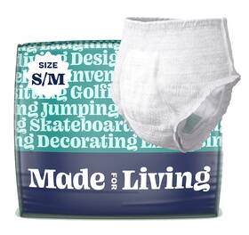 Made For Living 861078359109 Size S/m 28-40 Inch Incontinence Underwear Women And Men Ultimate Absorbe