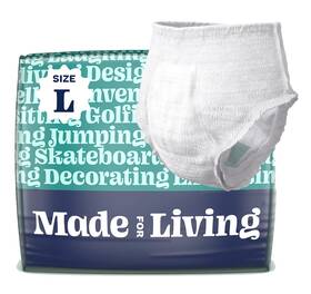 Made For Living 861078359116 Size L 42-50 Inch Incontinence Underwear Women And Men Ultimate Absorbenc