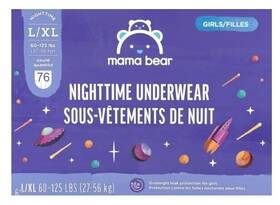 Mama Bear 195515032865 Girls Nighttime Underwear Overnight Protection L/xl 76pc 4 Pk Of 19