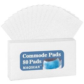 Yy-commodepads-80p Maqihan 80 Commode Pads For Bedside Disposable Absorbent Pad Com