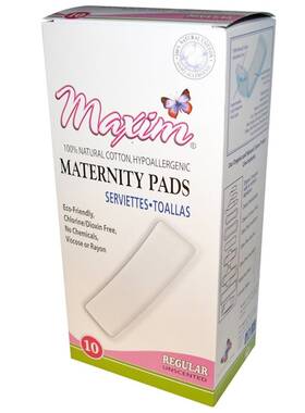 Maxim 895199001224 Natural Straight Maternity Pads 10 Count