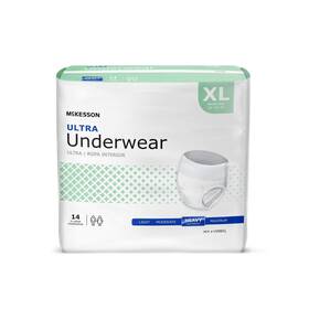 15390043 Mckesson Ultra Underwear Incontinence Heavy Absorbency Xl 56 Count