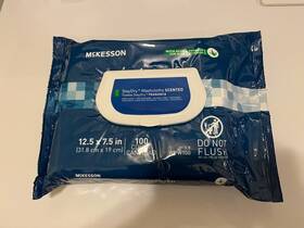 Mckesson 313025477437 Staydry Disposable Washcloths With Aloe Pre-moistened 6 Packs Of 100 Wipes