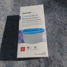 513-h645 Mckesson Name Brand 50 Odor Control Bedside Commode Bedpan Liners W Absorbent 10pk X 5