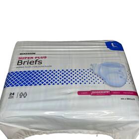 Mckesson 612479190153 Adult Disposable Briefs Size Large Moderate Absorbency Diaper New - 24