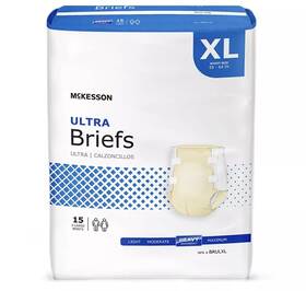 Mckesson 612479190252 15 Ultra Heavy Absorbency Adult Disposable Brief Diapers Xl Tab Closure