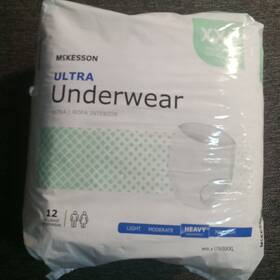 Mckesson 612479190498 Ultra Underwear Incontinence Heavy Absorbency Xxl 12 Count
