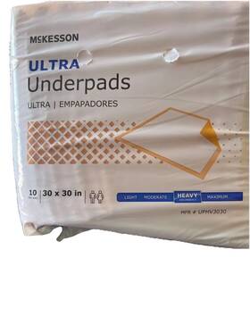 Mckesson 612479190771 Underpad Ultra 30x30 Bag Of 10