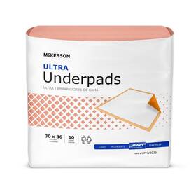 Mckesson 612479190801 Ultra Underpads Adult Incontinence Bed Pads Chux Disposable Heavy Absorbency