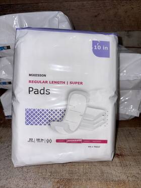 Mckesson 612479190894 6 Packs - 22 Each Regular Length Super Incontinence Pads