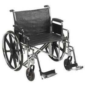 Mckesson 612479223349 Standard 24 Inch Wheelchair With Swing Away Footrests