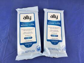 Mckesson 612479241442 Ally Bathing Cloths Or Washcloth Size 8 X Inch 2 Pack Wipes