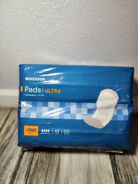 Mckesson 637390941134 Ultra Bladder Control Pad 14.5 In Polymer Unisex Disposable Bag Of 42
