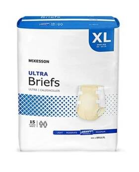 Mckesson 707389648921 Ultra Adult Incontinent Brief X-large Hvy Absorbency Case Of 60