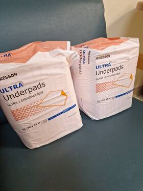 Mckesson 723963666075 Ultra Underpads 2 Pks 30 Inch X36 Heavy Absorbency Bag Of 10 New Unopened