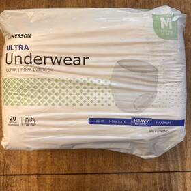 Mckesson 852665612513 Ultra Adult Underwear Pull On Medium Heavy Absorbency Bag Of 20