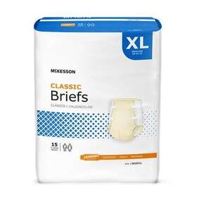 973141 Mckesson Brbrxl Classic Incontinence Brief Xl Contoured Light Pk 60