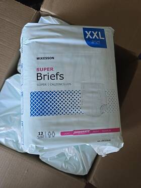 Br30646 Mckesson Incontinence Brief Xxl Bariatric 12 Ct Kit With 4 Total 48