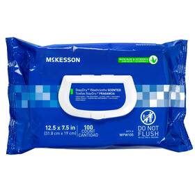 Mckesson Brand 313106218287 Staydry Disposable Wipe 6 Packs Of 100 600 Washcloths