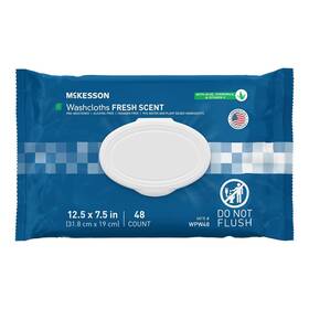 Mckesson Brand 612479270473 Washcloth Wipes Scented - Disposable Wet For Adults Alcohol-fr