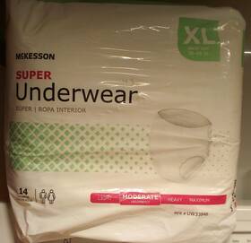 Uw33846 Mckesson Moderate Absorbency Adult Xl Disposable Pull On Underwear Diapers 14 Ct