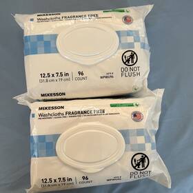 Wpwu96 Mckesson Personal Cleansing Wipe 7.5 X 12.5 Inch 2 Pack 192 Wipes With Aloe Camomile