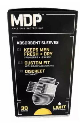 Mdp 860003909904 New Male Drip Protection For Urinary And Light Leakage 30 Sleeves